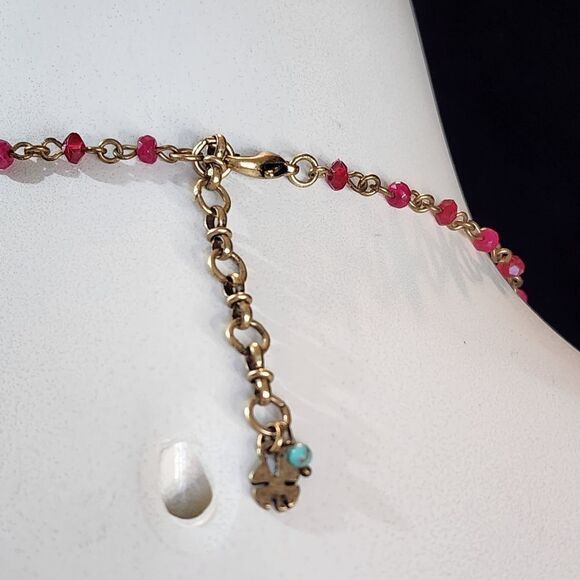 Lucky Brand Faux Turquoise & Four-Leaf Clover Necklace - Picture 3 of 3